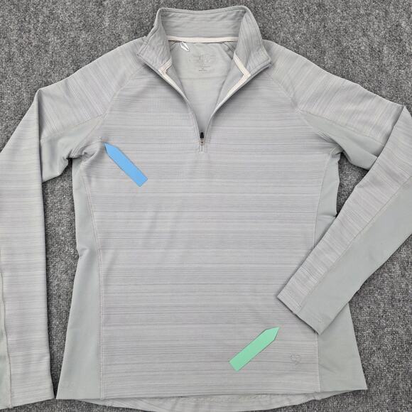 Straight Down Pullover Womens Medium Gray Quarter Zip Golf Athletic Long Sleeve - Picture 16 of 16